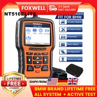 FOXWELL NT510 Elite-Diagnosetool für BMW OBD2-Scanner, bidirektionaler Steuercodeleser aller System mit allen Reset-Services