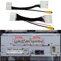 28Pin Front Camera + 24Pin Rear Camera DVR Adapter Cable For Toyota-Land Cruiser Prado Quick Response Line Accessories
