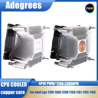 CPU Air Cooler 4PIN PWM Copper Core PC Processors 80MM Cooling fan for Intel 1150/1151/1155/1156/1700/1200/1366 Ventilador