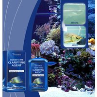 Aquarium Water Clarifier Agent Clear Algae Waste Remove Cloudy Yellow Water Safe for Fish Plants Saltwater Water Purifier Liquid