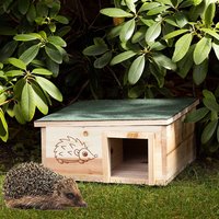 Grande maison de hérisson en bois, résistant aux prédateurs, hibernation des animaux, abri avec toit amovible