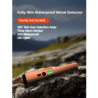 AiQUE 30m Waterproof Upgrade Metal Detector Pointer Accurate Positioning IP68 Hand Held Induction Diving Treasure Display