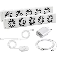3Fan/5 Fan Intelligent Cooling Fans For Home Heating Radiator Airflow 30/50CFM 51m³/h 85m³/h Sustainability Automatic Thermostat