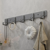 Household black hook hanging clothes hanger hanging clothes towel hanger bathroom robe hanging heavy kitchen accessories