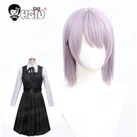 Kiga Cosplay Wig clothing Fiber synthetic wig Anime Chainsaw Man Cosplay Wig Costume「HSIU 」light purple short Wig+Wig cap