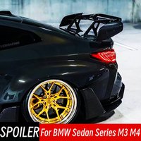Universal For BMW Sedan Series Real Carbon Fibe Rear Trunk Lid Boot GT Style Spoiler Wings G80 G82 M3 M4 E90 F30 Car Accessories