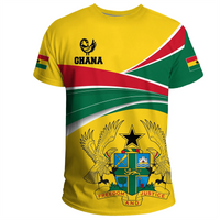 Men's African Ghana Fashion T-shirt 3D Printed Coat of Arms Casual round Neck Short Sleeve Summer Sports Top
