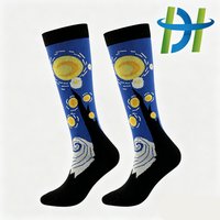 Compression Socks with High Elasticity, Perfect for Travel, Work & Sports, Alleviate Tired Legs and Improve Circulation