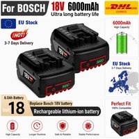 18V 6,0Ah Lithium-Ionen-Ersatzakku für BOSCH BAT609 BAT609G BAT618 BAT618G Wiederaufladbarer Werkzeugakku mit BMS EU-Lagerbestand Polen Lager 3-7 Tage schnelle Lieferung