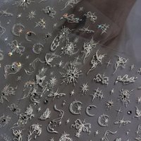 5D Diamond Butterfly Nail Art Stickers Holographic Butterfly Nails 3D Decorations Decals DIY Self-Adhesive Slider Nail Accessory