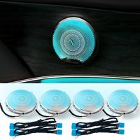 Car Door Horn LED Speaker Mid-range Cover Led Decorative Ambient Light 64 Color For Mercedes Benz W213 W205 X253 C/E-class/GLC