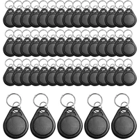 Black 10/50/5pcs T5577 Rewritable 125KHz RFID Key Fob Copy Writable Rewrite Duplicate RFID Tag Proximity Token Keyfobs Card