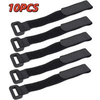 AliExpress NONE 10Pcs/lot Bicycle Handlebar Strap Holder Cycling Flashlight Tie Rope Bandages Universal Nylon Sticky Tie Fixed Items Bike Strap