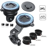 AliExpress NONE Magnetic Motor Phone Holder Quick Attach Bike Stem/Review Mirror Bracket Mount With/Without Absorber for 4.7-7.2inch Mobiles
