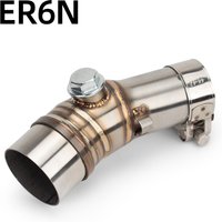 ER6N exhaust mid link pipe For Kawasaki ER6N ER6F 2006-2024 51mm Motorcycle exhaust pipe street bike escape tube accessories