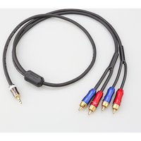 HIFI Shielded aux Input 3.5mm Output Splitter Stereo Audio Cable Out 3.5mm Male to 4 RCA Male in Dual Speaker Cord 1 in 2 out