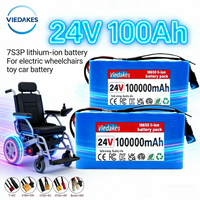 24V 100Ah 7S3P Rechargeable Li-ion Battery For Power Wheelchair Scooter Electric Ride On Toys With Charger