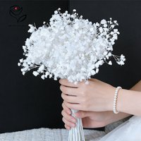 100g Natural Preserved Baby Breath White Gypsophila Dried Flower Wedding Bouquet Couple Gift Baptism Decoration Home Vase Filler