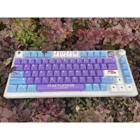 140 Keys/set Star Platinum Keycaps PBT Dye Subbed Key Caps KCA Profile Anime Cartoon Keycap For JoJo's Bizarre Adventure