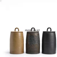 Stoneware Tins Porcelain Sealed Jar Household Large and Small Size Japanese Style Tea Container Tea Box Jar Storage