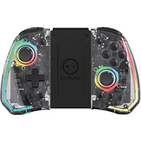 LinYuvo KS40 Transparent Wireless Gamepad for Switch/OLED with 8 Color LED,Turbo Function.Controller Joystick for Switch Lite