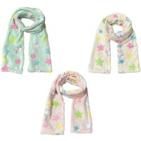 Versatile Furry Scarf with Pattern Scarf Thickened Star Scarf for Winter Fashionable Star Warm Scarf