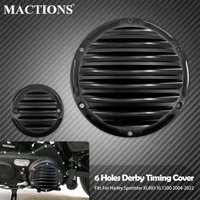 Motorcycle 6 Holes Derby Timing Timer Cover Set For Harley Sportster XL 883 1200 72 48 Nightster Custom Roadster Iron 2004-22