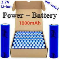 Oryginalna bateria litowa 18650, 1800 mAh, 3,7 V, akumulator litowo-jonowy klasy A, przeznaczona do latarki, e-papierosów i power banków.