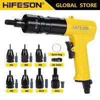 Pistolets à écrou à rivets pneumatiques, insertion de rivets filetés, écrous de rivetage, outil pour écrous M3 M4 M5 M6 M8 M10 M12