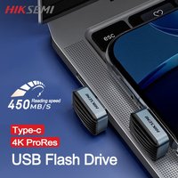 HIKSEMI Portable TYPE-C Flash Drive 64GB 128GB 256GB 512GB Car U Disk 450MB/S Flash Drive High Speed for iPhone 17/16 MateBook