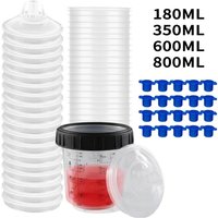 50Pcs/Set Spray Gun Paint Mixing Cup Paint System Spray Gun Tank H/O Quick Cup 180ML/350ML/600ML/800ML Disposable Paint Cup