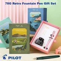 Japan Pilot Luxury Pen Ink Gift Set, 22K Metal Nib Dual purpose Inking Design Fountain Pens Portable Original Writing Stationery