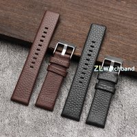 Genuine Leather Watch Band 18/22/24/26/27/28/30/32mm Litchi Pattern Cowhide Strap for Diesel Dz7313 Dz7322 7257 4323 1657 Series