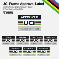 Square Frame Approval Label Certification Sticker - Bicycle Decal Waterproof Vinyl For Road MTB Bike Decoration Accessories