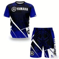 New Summer YAMAHA Men Women Motorcycle Riding T-shirt set Loose Breathable Quick Drying Off-Road Racing Suit Sports T-Shirt