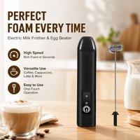Food-grade Handheld Electric Milk Frother Doubles As Egg Beater and Cream Whisk for Household Usage High-speed Rotating Head