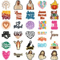 10-93PCS God Jesu Shoes Charms DIY PVC Shoe Bag Accessories For religious belief Pendant Decoration Adult Kids Gifts