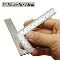 Cute school supplies metal ruler Small frame ruler Measuring layout tool Stainless steel