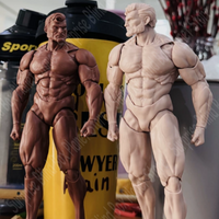 1/12 Scale INART MORFIG Blank Body β Male Action Figure, DIY Custom Nude Muscular Body Model with Extra Hands Display Stand Gift