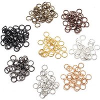 50-200pcs DIY Jewelry Findings Open Single Loops Jump Rings Split Ring for Jewelry Making Open Jump Rings Connectors Wholesale
