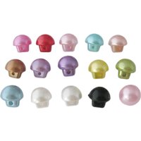 NBNVGV 50Pcs Multicolors 10MM Round Ball Imitate Plastic Pearl Buttons For Garment Sewing Accessories