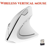 3 DPI 2.4G Wireless Vertical Mouse White /black 6 Buttons Mouse for Windows/Mac/Chromebook/Linux/Notebook/Laptop/Computer