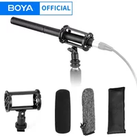 Microphone interview XLR BOYA Pro de qualité broadcast BY-BM6060 pour caméras et caméscopes, idéal pour les nouvelles tournages YouTube.