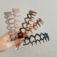 Wave Tooth Headband Set, Non-slip Tooth Design, Minimalist Style, Suitable for Flyaway Control / Daily Commute / Wome