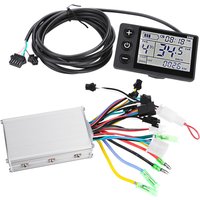 Portable Bicycle Controller 24V-36V Waterproof LCD Display Panel Electric Bicycle Scooter Controller Kit for 22.5mm handlebar