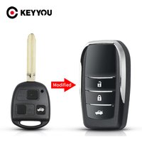 KEYYOU 2/3 Buttons Modified Flip Car Key For Lexus RX330 RX350 For Toyota Camry Land Cruser 120 Prado Avensis Tarago RAV4 TOY43