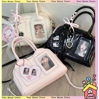 Compact K-pop crossbody bag for petite frames Stylish niche Boston pillow-shaped shoulder bag for women