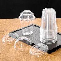 10Pcs/set Durable Plastic Yogurt Parfait Cups 500ml With Lids Pudding Cups Clear Storage Can Kitchen Accessories