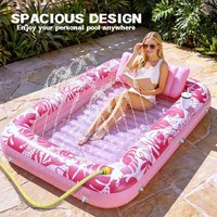 Inflatable Water Jet Pool Lounge Chair Outdoor Portable Adult Floating Bed With Backrest Summer Water Toy Pool Beach Lake Party