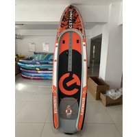 China Factory Inflatable Boat Double Chamber Inflatable Paddle Board Fishing Kayak Inflatable Fishing Sup With Rod Holders